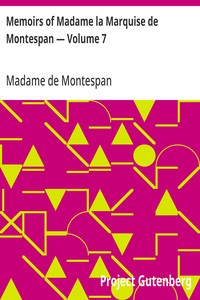 Cover of Memoirs of Madame la Marquise de Montespan — Volume 7 — Context and Discussion