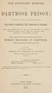 Cover of The prisoners' memoirs, or, Dart...