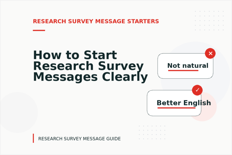How to Start Research Survey Messages Clearly