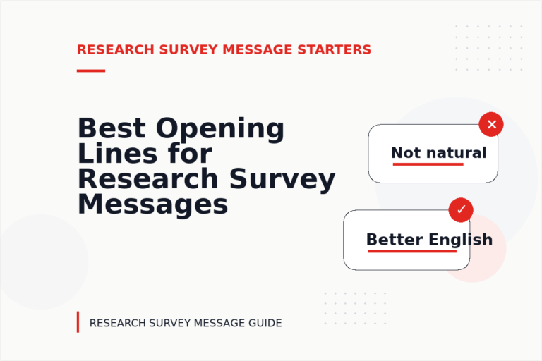 Best Opening Lines for Research Survey Messages