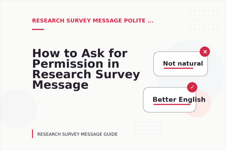 How to Ask for Permission in Research Survey Message English