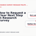 How to Request a Clear Next Step in Research Survey Message English