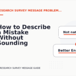 How to Describe a Mistake Without Sounding Rude in Research Survey Message English