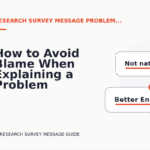 How to Avoid Blame When Explaining a Problem in Research Survey Message English
