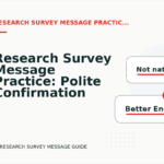 Research Survey Message Practice: Polite Confirmation Examples