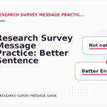 Research Survey Message Practice: Better Sentence Choices