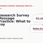 Research Survey Message Practice: What to Say Instead
