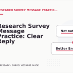 Research Survey Message Practice: Clear Reply Patterns