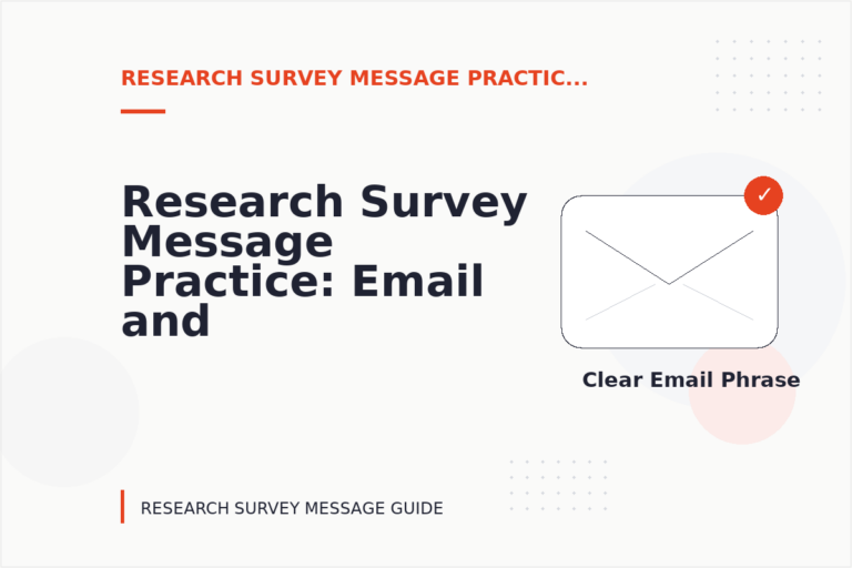 Research Survey Message Practice: Email and Message Examples Research Survey Message Practice: Email and Message Examples