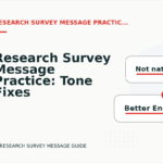 Research Survey Message Practice: Tone Fixes for Real Situations